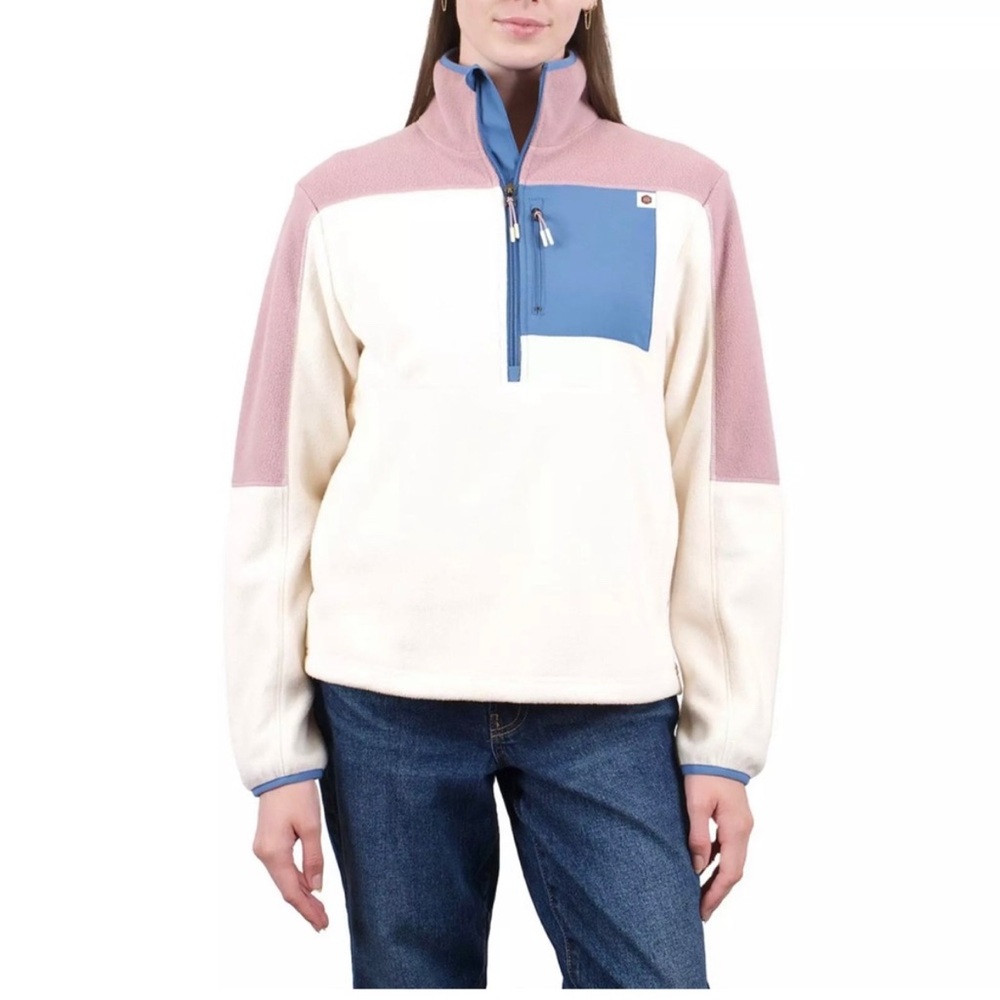 Mountain & Isles half zip color-block fleece pullover